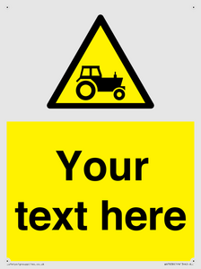 Custom warning farm machinery